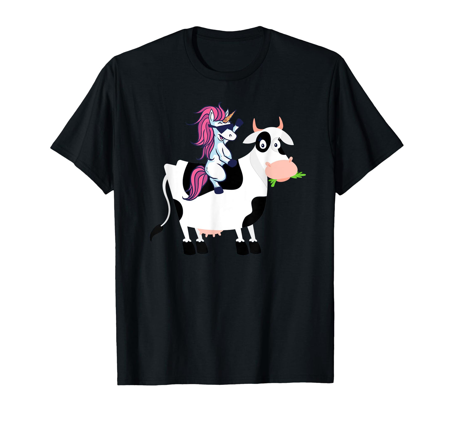 Unicorn Cow Shirt Funny Unicorn Riding Cow TShirt Gift T-Shirt