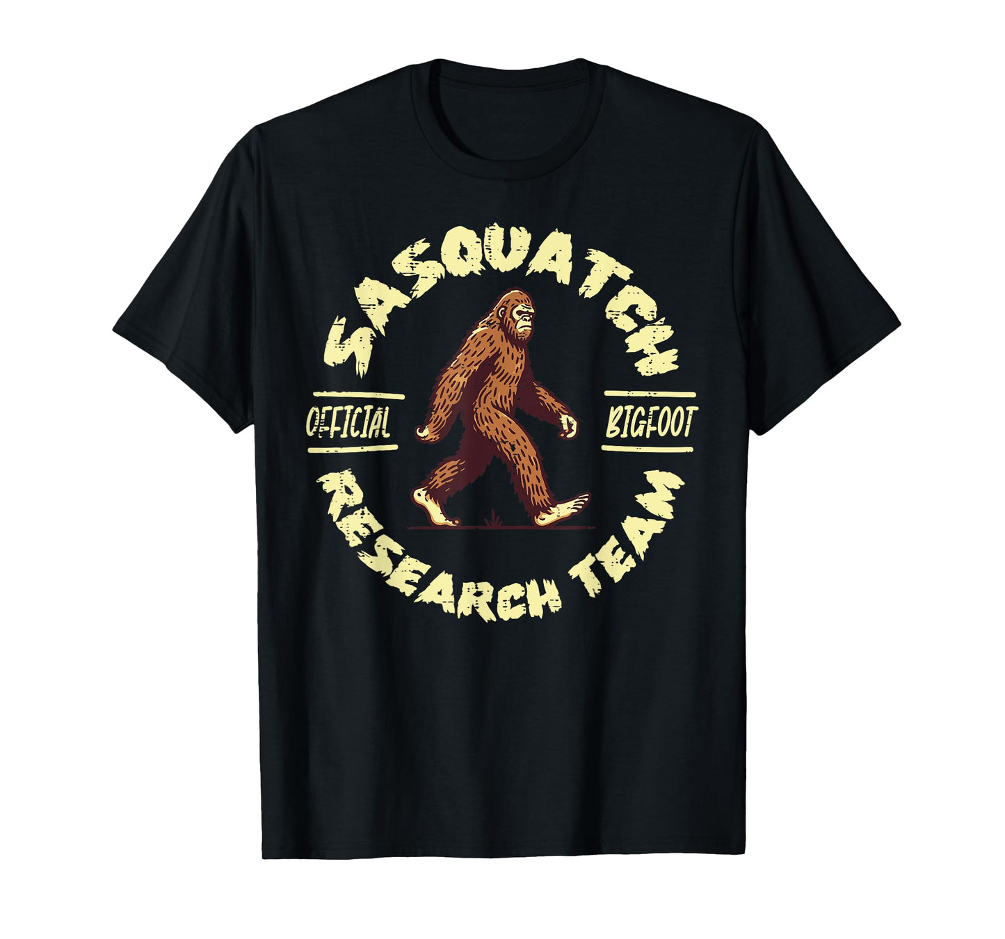 Official Sasquatch Research Team Funny Bigfoot Men Women Kid T-Shirt