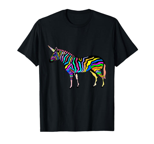 Funny Rainbow Zebra Unicorn T Shirt | Zebracorn Youth Tee T-Shirt