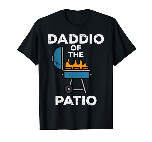 Daddio Of The Patio Funny Bbq Barbecue Grilling Dad Papa Men T-Shirt