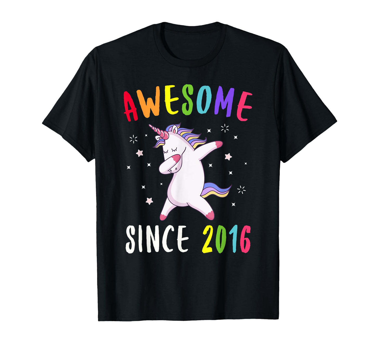 Awesome Since 2016 Dabbing Unicorn T-Shirt