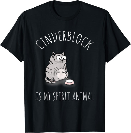 Cinderblock Fat Cat Is My Spirit Animal Gym Motivation T-Shirt