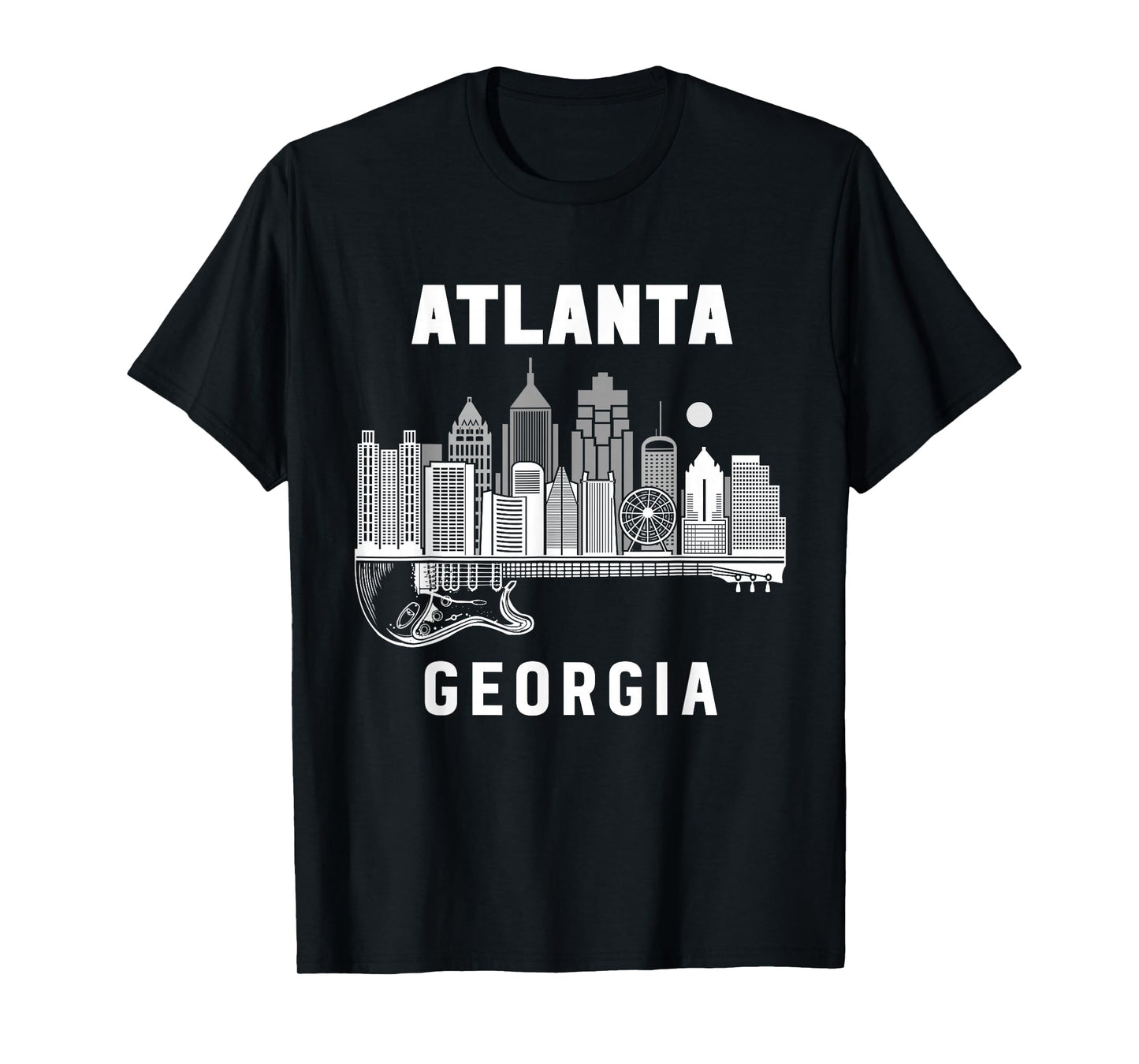Atlanta Skyline Guitar Music Georgia Souvenir Atlanta T-Shirt