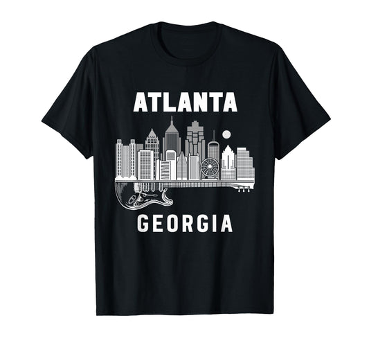 Atlanta Skyline Guitar Music Georgia Souvenir Atlanta T-Shirt