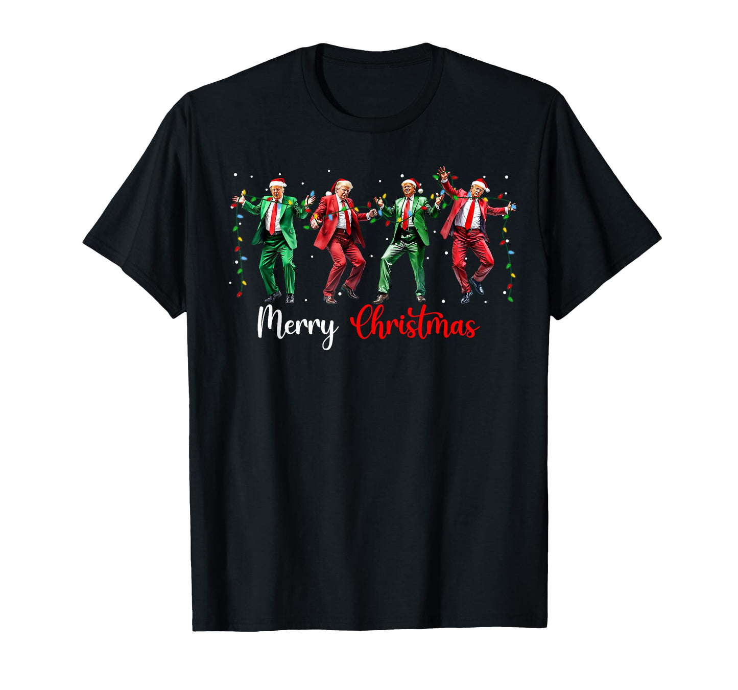 Funny Trump Dance Santa Claus Merry Christmas Pajamas YMCA T-Shirt