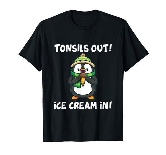 Tonsil Removal Surgery Recovery Gift Penguin T-Shirt