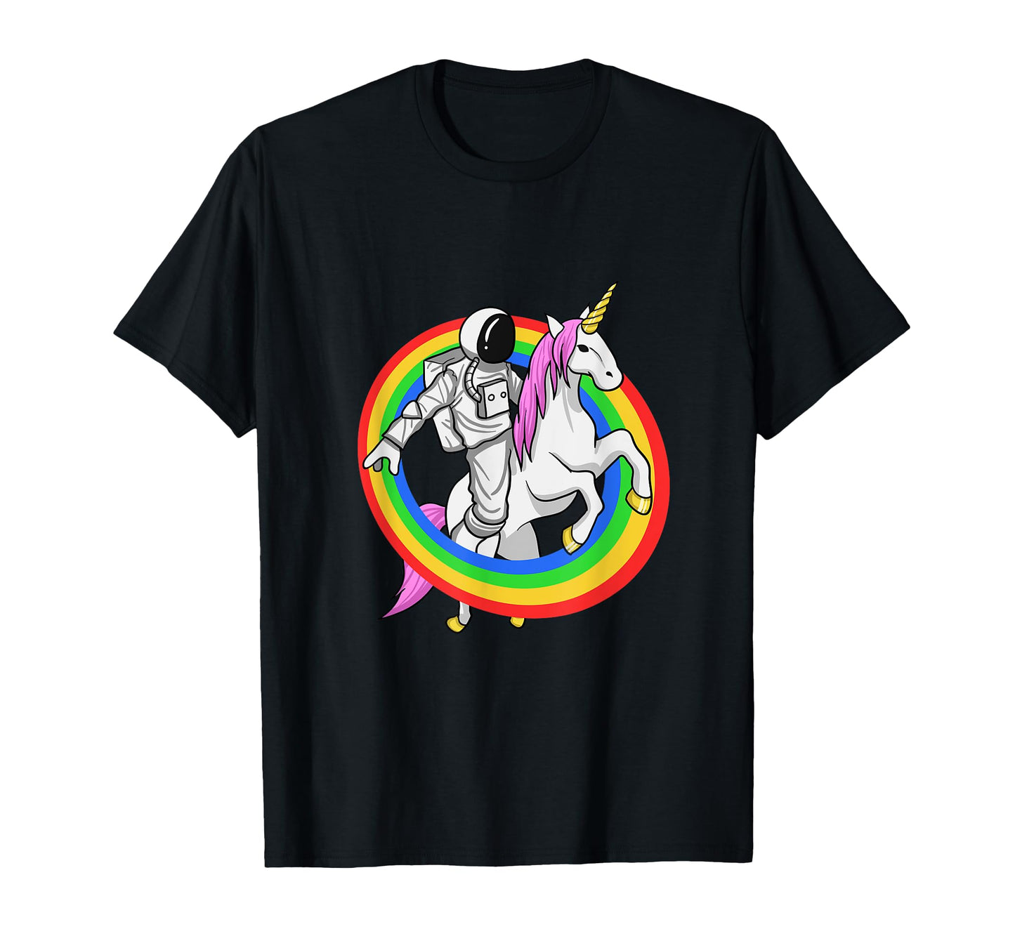 Astronaut Riding Unicorn Shirt Galaxy Space Travel T-Shirt T-Shirt