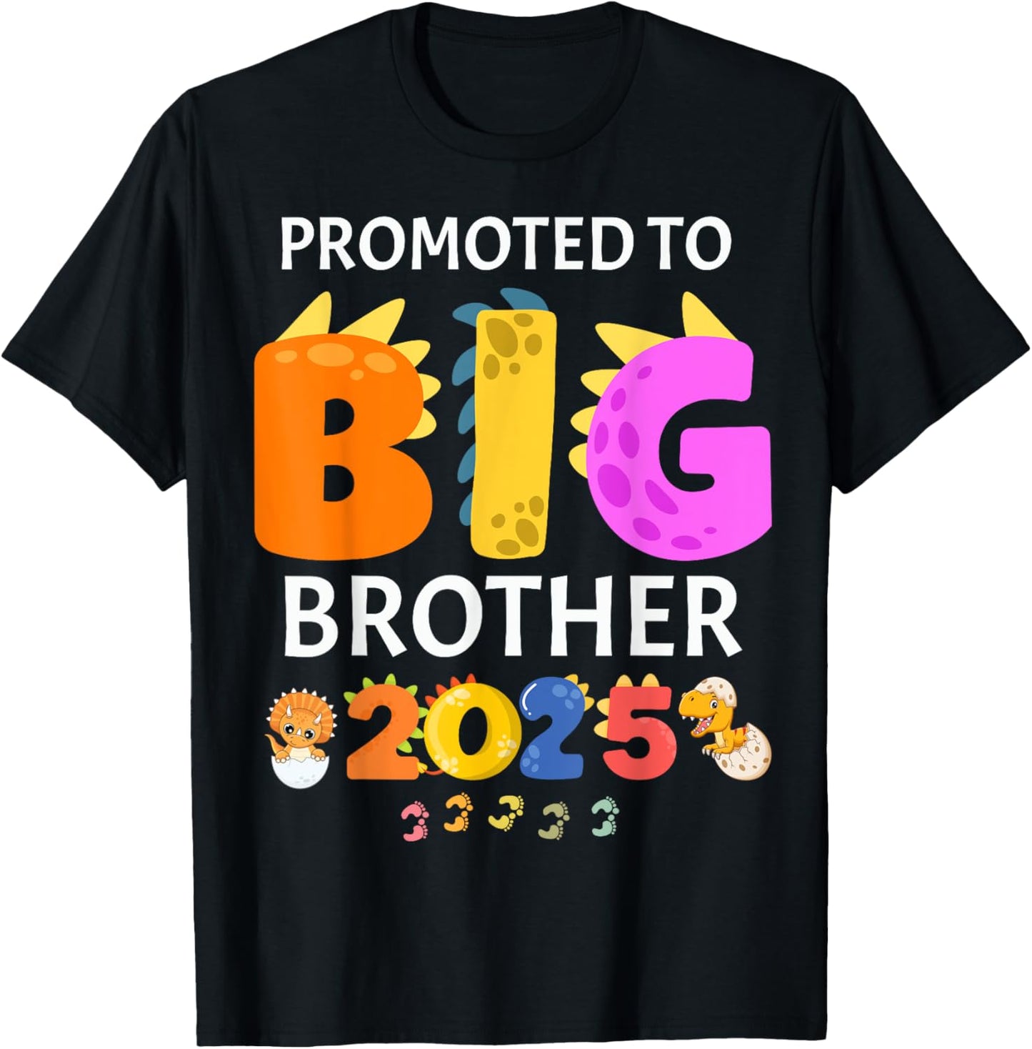 Dinosaur Promoted to Big Brother Loading 2025 Kids Graphic T-Shirt