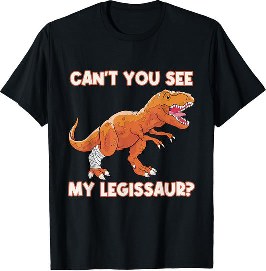 Broken Leg Cute Dino Bone Injury Gifts Dinosaur Patient T-Shirt