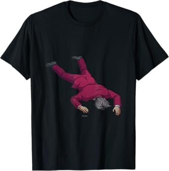 Capcom Ace Attorney Investigations Collection Faceplant Edgeworth Unisex T-Shirt - Black, Small