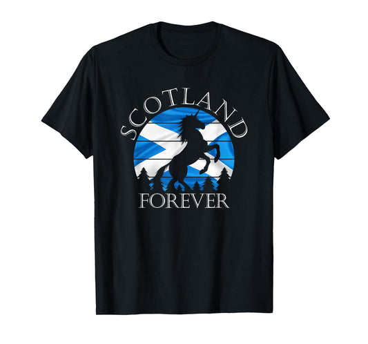 Scottish Pride Scotland Unicorn Scotland Flag Saltire T-Shirt