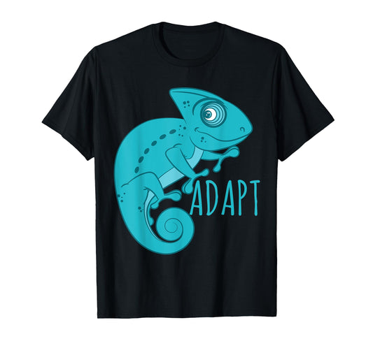Chameleon T Shirt - Blue Art Chameleon - Adapt T-Shirt