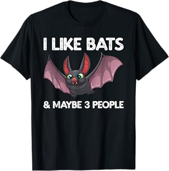 Cute Bat Art For Men Women Nocturnal Bird Creature Bat Lover T-Shirt
