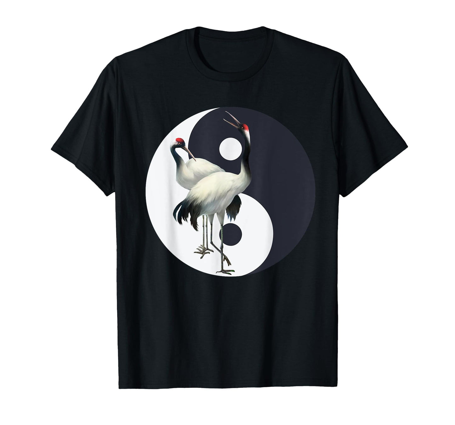 Tai Chi White Crane Yin, Yang, Qi Gong, Chinese White Bird T-Shirt