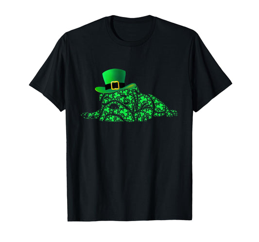 Irish English Bulldog Shamrocks Green Hat St Patricks Day Men Women Kids T-Shirt