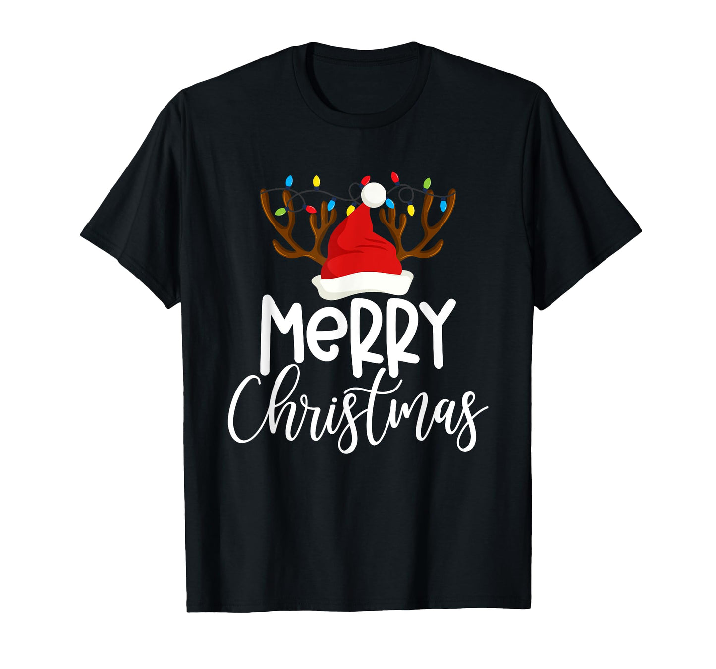Merry Christmas Xmas Santa Squad Reindeer Pajamas Holiday T-Shirt
