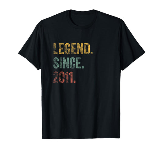 Vintage 2011 15th Birthday Legend Since 2011 T-Shirt