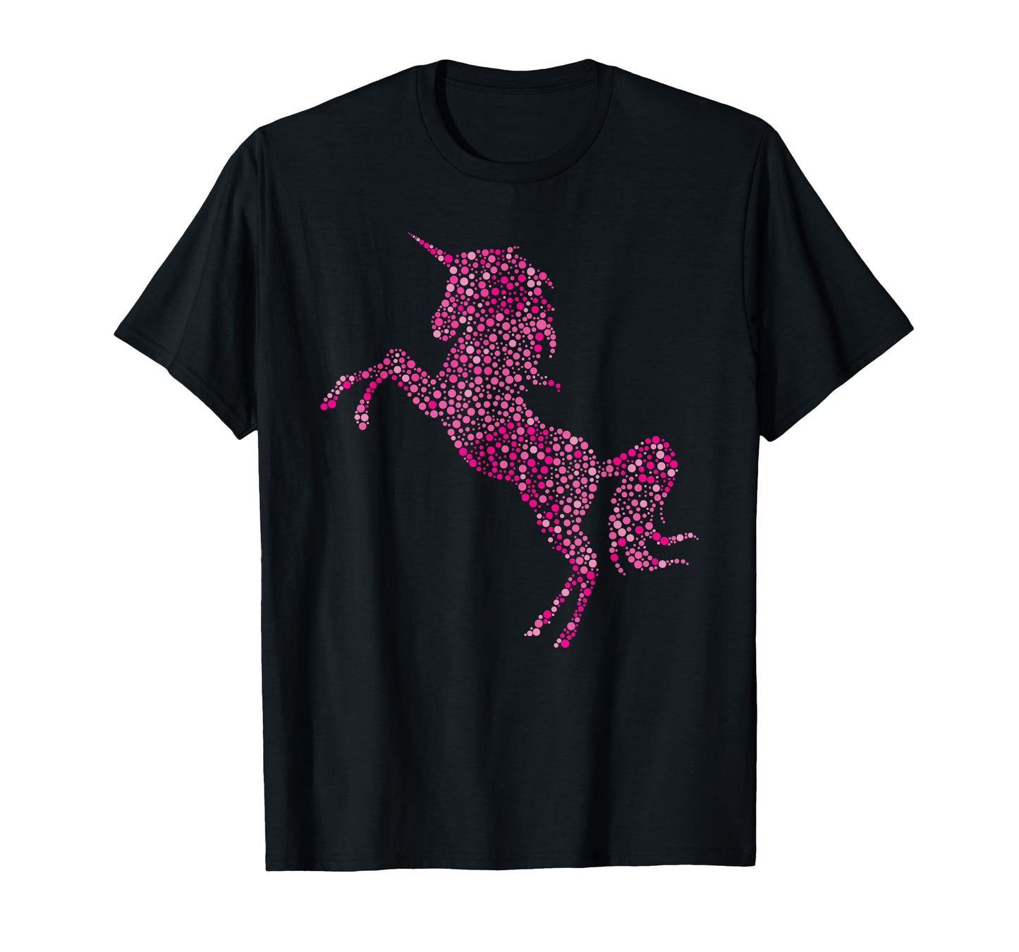 Girl's Unicorn Pink Polka Dot Day Womens Horse T-Shirt