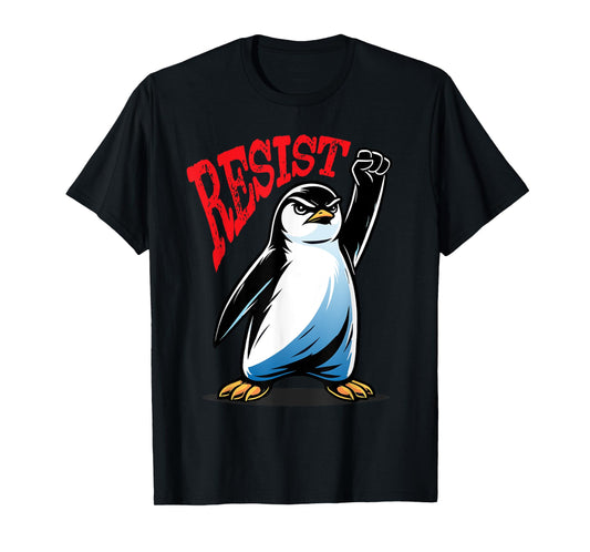 Resist Penguin USA Activism T-Shirt