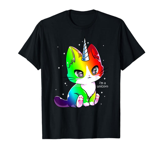 Caticorn Unicorn Cat Kittycorn Girls Women Rainbow Caticorn T-Shirt
