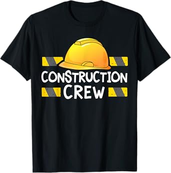 Boys Construction Crew Birthday Party Supplies Matching T-Shirt