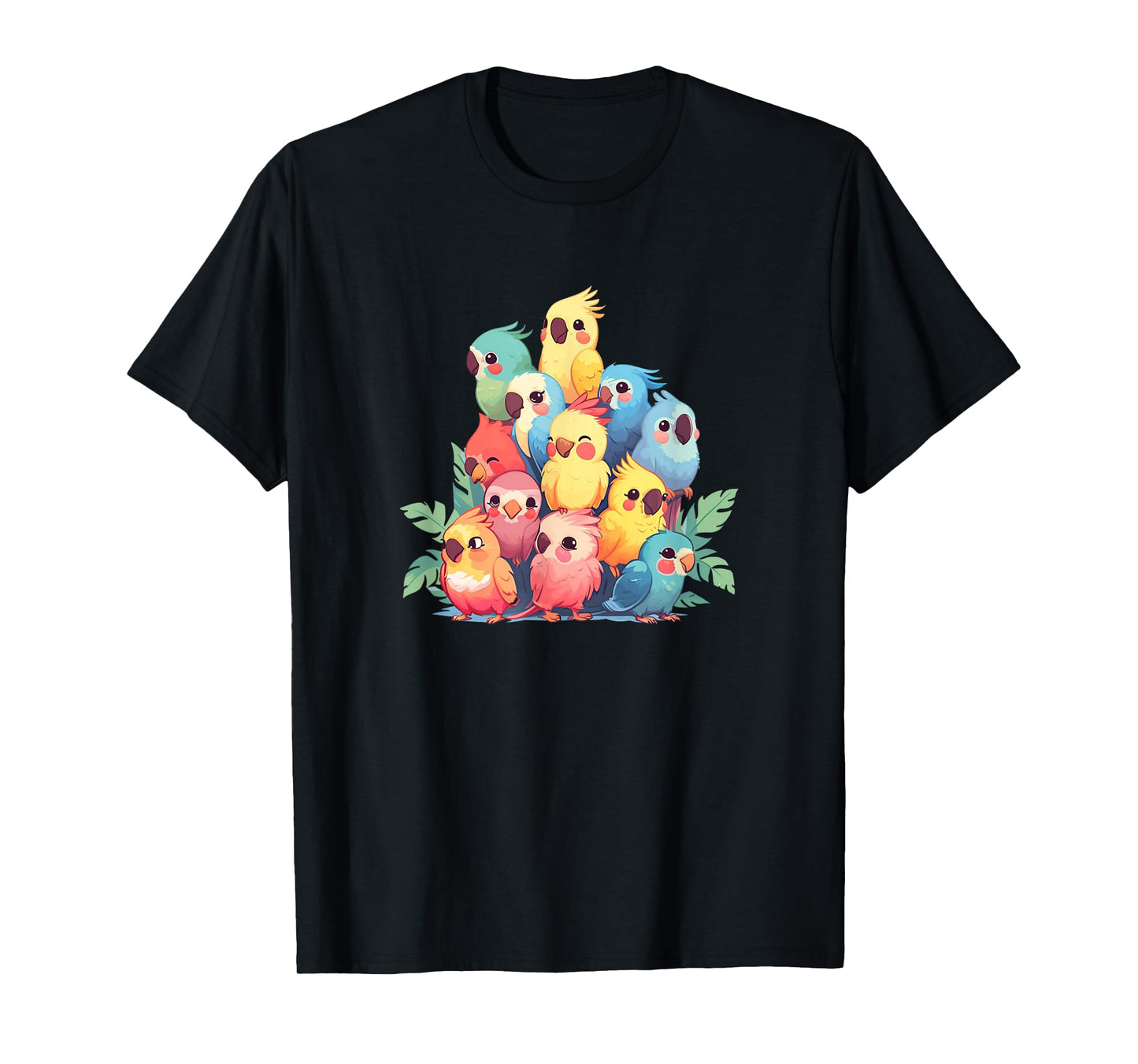 Cute Kawaii Pastel Cockatiel Bird Boys Girls Kids T-Shirt