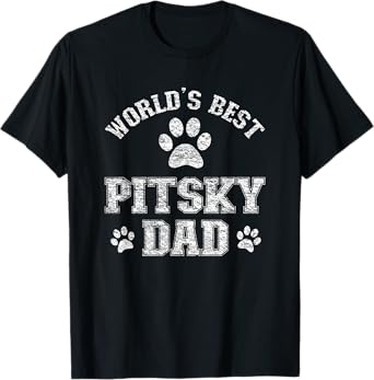Pitsky Dog Dad - World's Best Pitsky Daddy Men Women Girls Kids T-Shirt