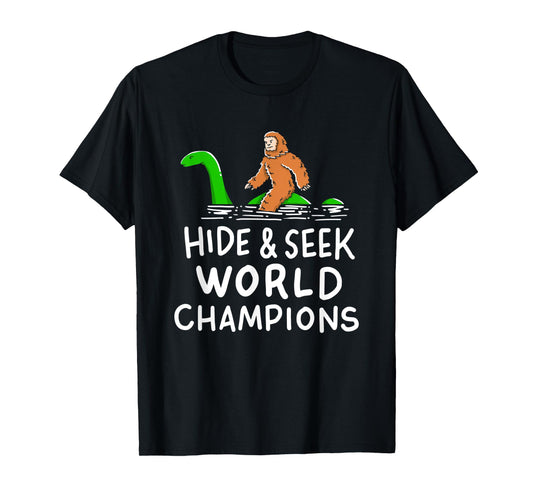Bigfoot Riding Loch Ness Monster Gift For A Champion T-Shirt