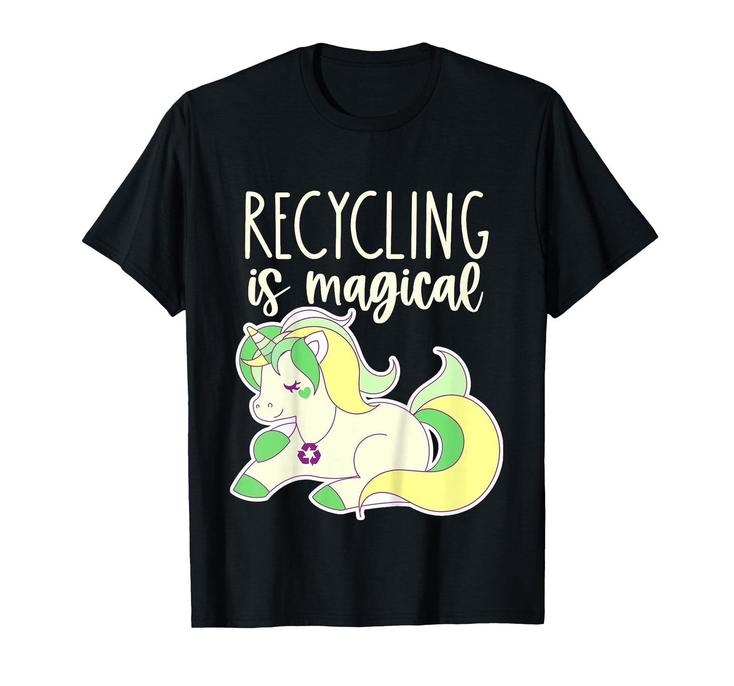 Kids Toddler Earth Day Recycle Unicorn Girls Recycling is Magical T-Shirt