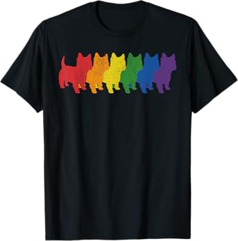 West Highland White Terrier Dog Gay Pride LGBTQ Rainbow Ally Men Women T-Shirt