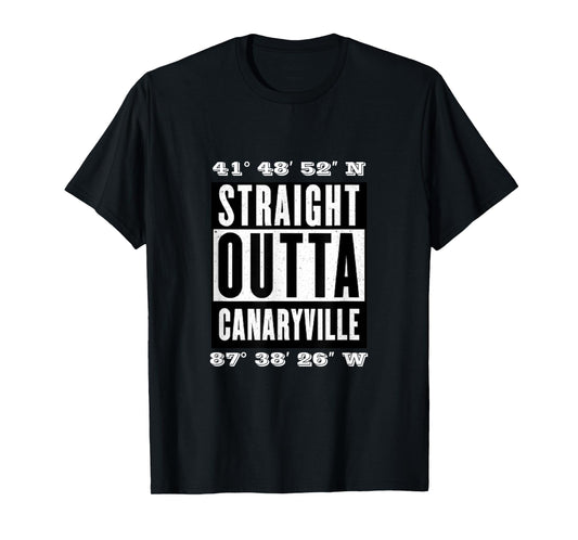 Hood Map Art: Straight Outta Canaryville Chicago, T-Shirt T-Shirt