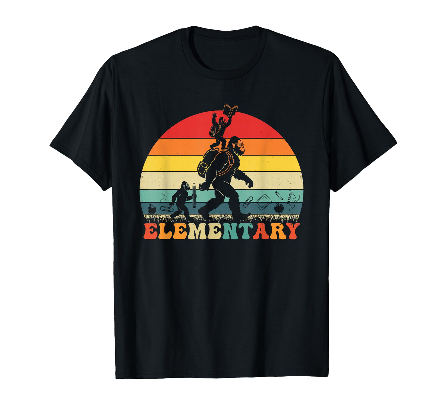 Funny Bigfoot Elementary Back to School Teacher Student T-Shirt