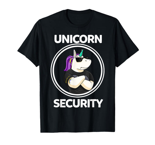 Unicorn Security Birthday Mens Boys Dad Gift T-Shirt