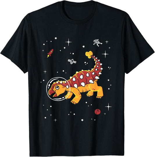 Ankylosaurus T-Shirt - Dinosaurs In Space Cool Dino Tee