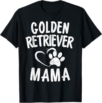 Golden Retriever Mama Gift Dog Owner Apparel Retrieving Mom T-Shirt