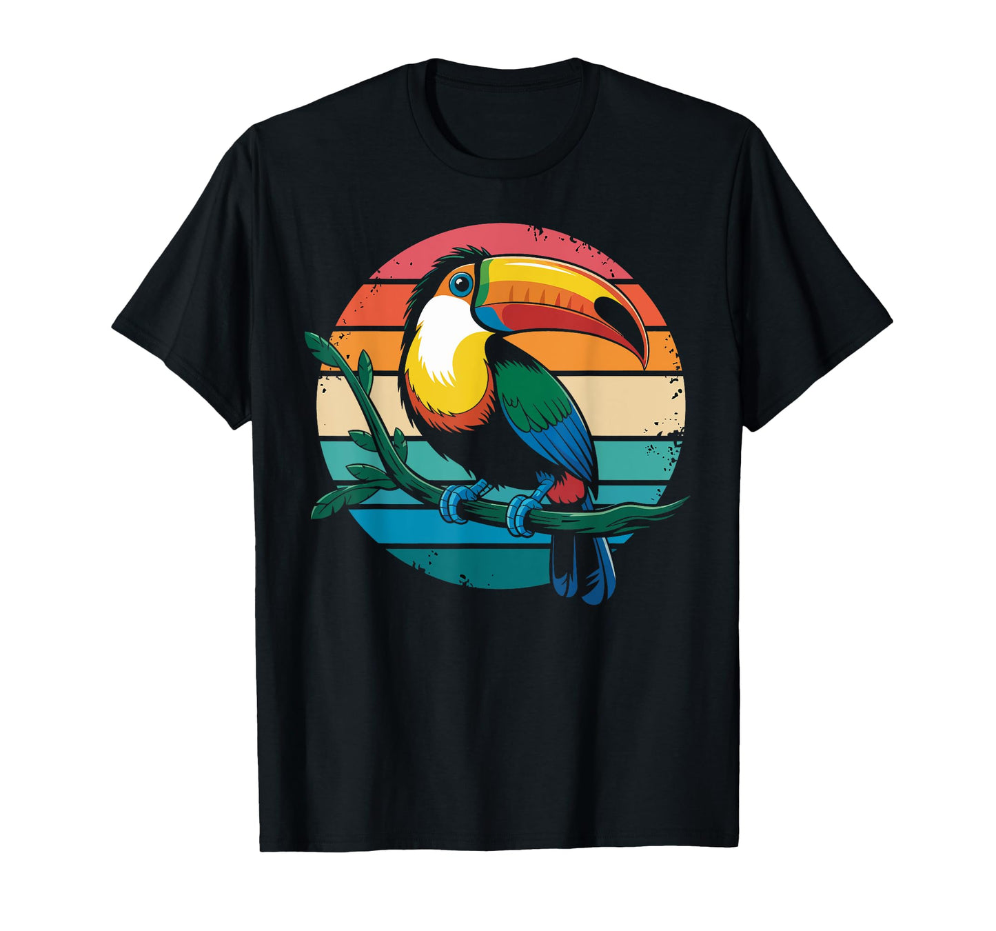 Retro Toucan Bird Tropical Jungle Vintage Nature Gifts Kids T-Shirt