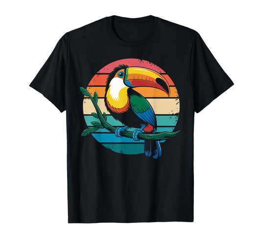 Retro Toucan Bird Tropical Jungle Vintage Nature Gifts Kids T-Shirt