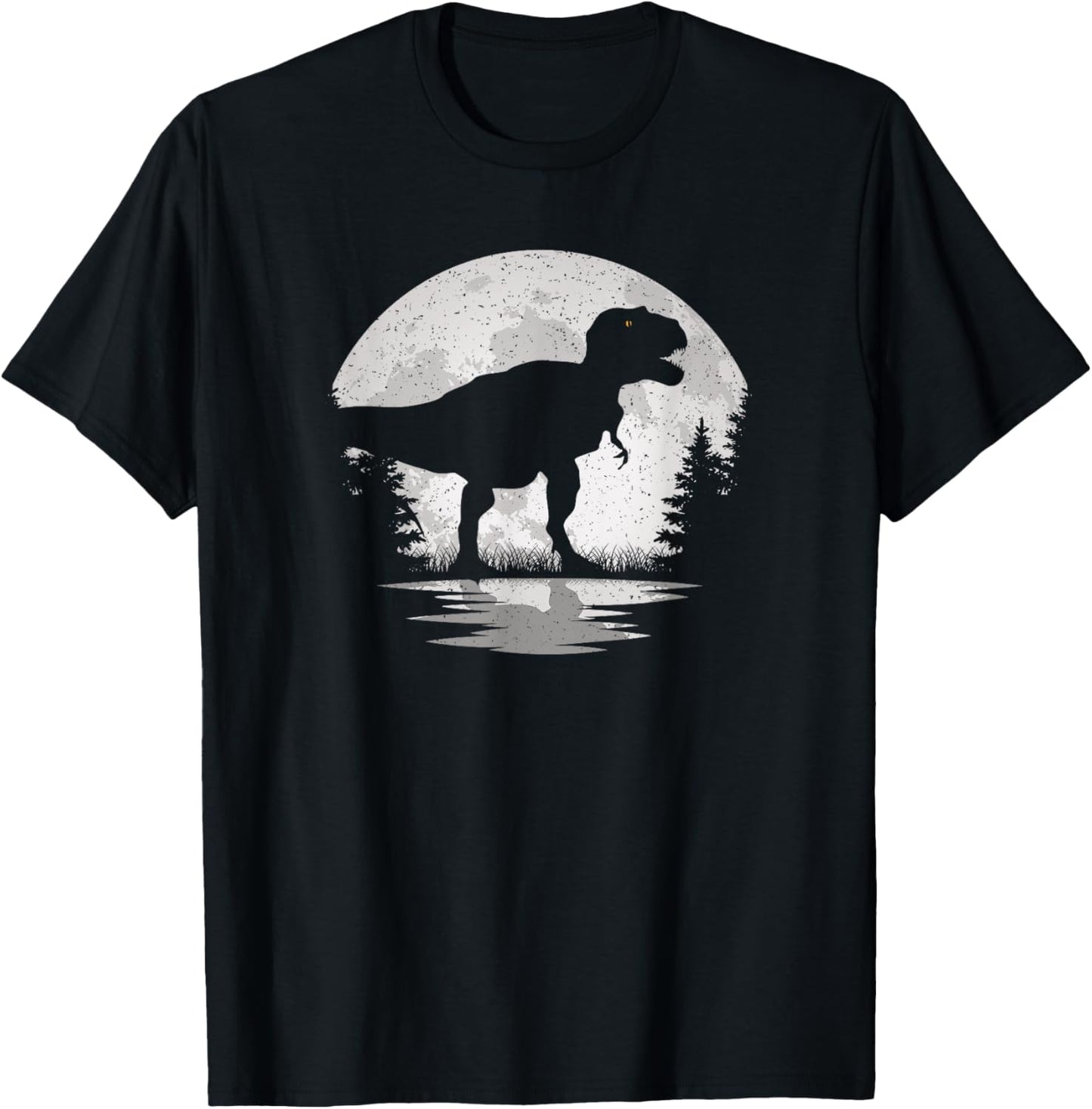 Dinosaur Moon Vintage T-Rex Dino Lover Men Women Kids T-Shirt
