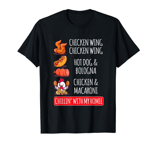 Chicken Wing Chicken Wing Hot Dog And Bologna T-Shirt