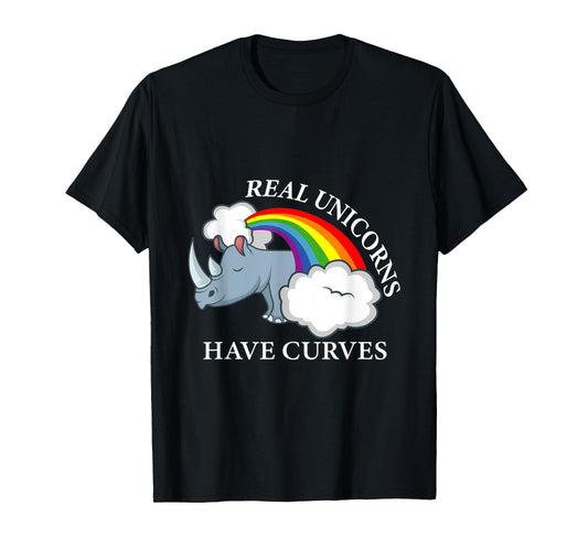 Real unicorns have curves Animal Lover T-Shirt