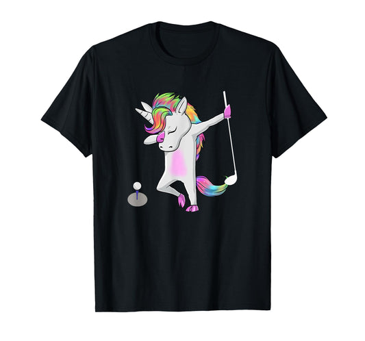 Golf Dabbing Unicorn Funny Dab Dance T-shirt Funny Gift T-Shirt