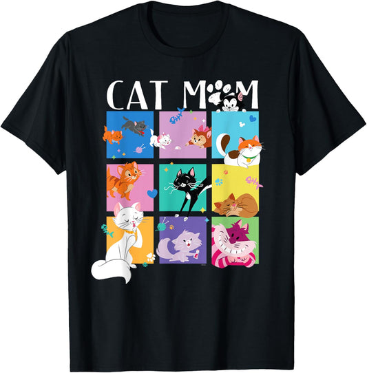 Disney "Cat Mom" Pet Parent Animated Disney Cats T-Shirt