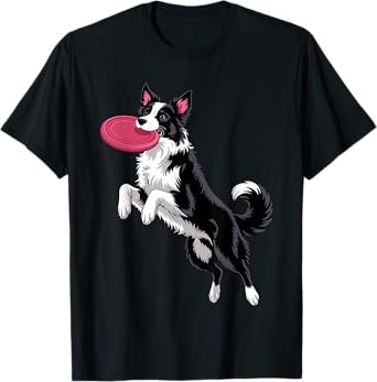 Border Collie Art For Men Women Kids Border Collie Lover T-Shirt