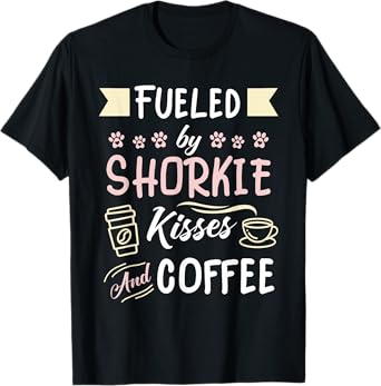 Shorkie Mom Coffee Lover Dog Pet Owner T-Shirt