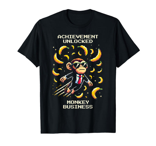 Monkey business unlocked | Monkey design, retro fun T-Shirt