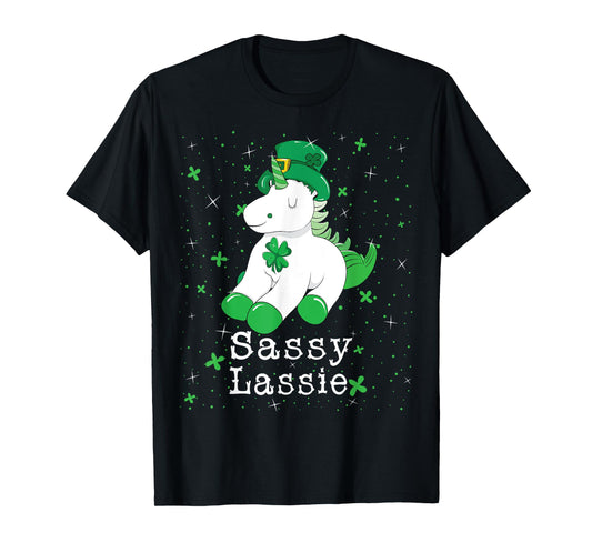 Sassy Lassie Shirt Girls Women St. Patricks Day T-Shirt