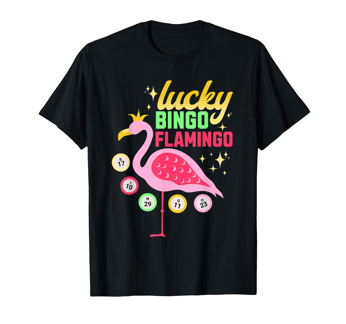 Bingo Lucky Flamingo Funny Bingo Player Lover Grandma Women T-Shirt
