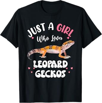 Cool Leopard Gecko For Girls Women Pet Lizard Reptile Lovers T-Shirt