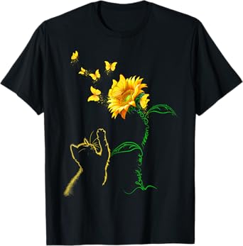 Best Cat Mom Ever Sunflower Mother's Day Gifts for Cat Lover Men Women T-Shirt