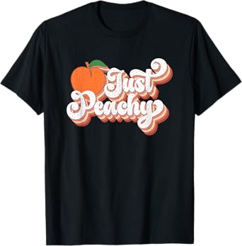 Just Peachy Retro Style Graphic T-Shirt
